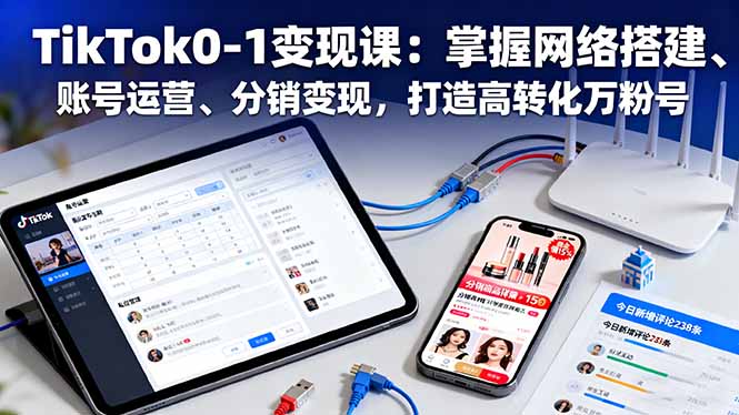（16334期）TikTok0-1变现课：掌握网络搭建、账号运营、分销变现，打造高转化万粉号汇创网-网创项目_汇创网_中创网_福缘网_冒泡网_网创项目平台汇创网