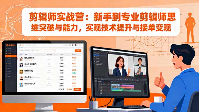 （16347期）剪辑师实战营：新手到专业剪辑师思维突破与能力，实现技术提升与接单变现汇创网-网创项目_汇创网_中创网_福缘网_冒泡网_网创项目平台汇创网