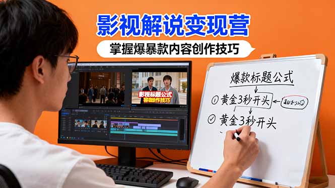 （16348期）影视解说变现营：通过30+实战案例爆款内容创作技巧，掌握影视解说盈利密码汇创网-网创项目_汇创网_中创网_福缘网_冒泡网_网创项目平台汇创网
