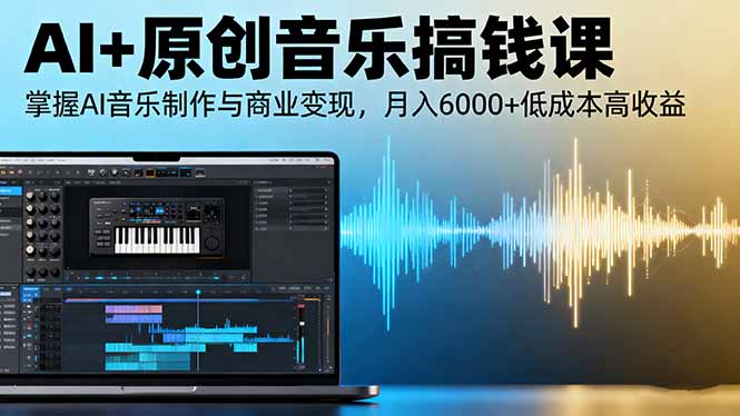 （16324期）AI+原创音乐搞钱课：掌握AI音乐制作与商业变现，月入6000+低成本高收益汇创网-网创项目_汇创网_中创网_福缘网_冒泡网_网创项目平台汇创网