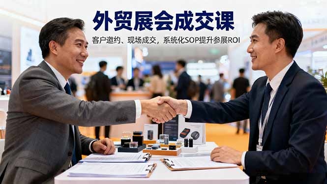 （16356期）外贸展会成交课，含目标制定、客户邀约、现场成交，系统化SOP提升参展ROI汇创网-网创项目_汇创网_中创网_福缘网_冒泡网_网创项目平台汇创网