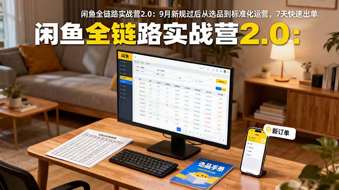 （16263期）闲鱼全链路实战营2.0：9月新规过后从选品到标准化运营，7天快速出单汇创网-网创项目_汇创网_中创网_福缘网_冒泡网_网创项目平台汇创网