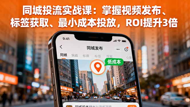 （16172期）同城投流实战课：掌握视频发布、标签获取、最小成本投放，ROI提升3倍汇创网-网创项目_汇创网_中创网_福缘网_冒泡网_网创项目平台汇创网