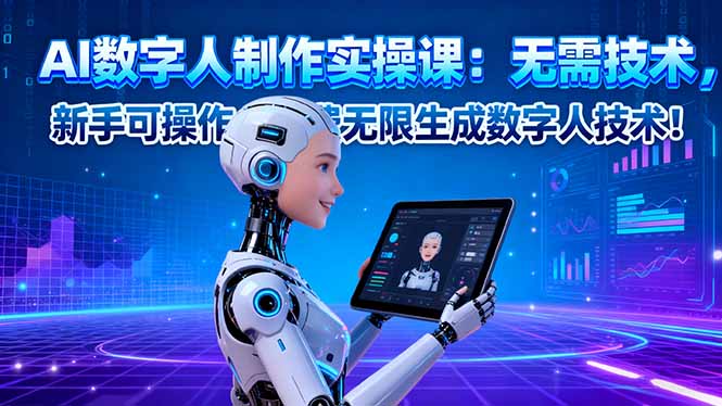 （16376期）AI数字人制作实操课：无需技术，新手可操作，免费无限生成数字人技术！汇创网-网创项目_汇创网_中创网_福缘网_冒泡网_网创项目平台汇创网