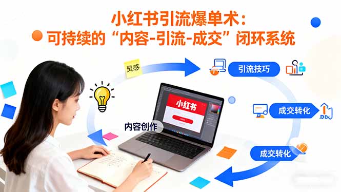 (16362期)小红书引流爆单术:构建一套低成本 可持续的“内容-引流-成交”闭环系统汇创网-网创项目_汇创网_中创网_福缘网_冒泡网_网创项目平台汇创网