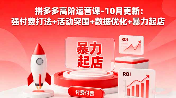 （16366期）拼多多高阶运营课-10月更新：强付费打法+活动突围+数据优化+暴力起店汇创网-网创项目_汇创网_中创网_福缘网_冒泡网_网创项目平台汇创网