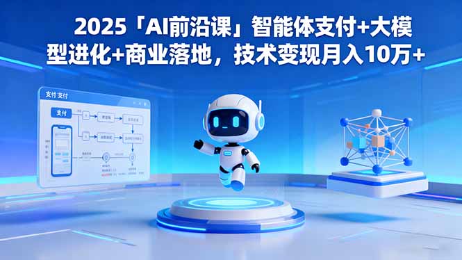 （16384期）2025「AI前沿课」智能体支付+大模型进化+商业落地，技术变现月入10万+汇创网-网创项目_汇创网_中创网_福缘网_冒泡网_网创项目平台汇创网