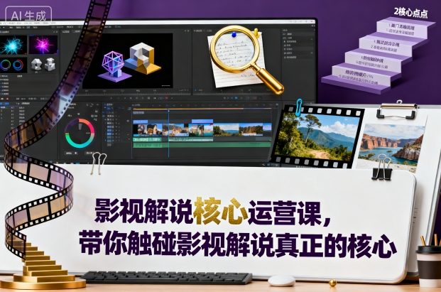 影视解说核心运营课，带你触碰影视解说真正的核心汇创网-网创项目_汇创网_中创网_福缘网_冒泡网_网创项目平台汇创网