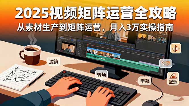 （16333期）2025短视频矩阵运营全攻略：从素材生产到矩阵运营，月入3万实操指南汇创网-网创项目_汇创网_中创网_福缘网_冒泡网_网创项目平台汇创网