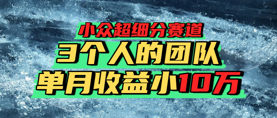 小众超细分赛道，一年百万利润的盘子！汇创网-网创项目_汇创网_中创网_福缘网_冒泡网_网创项目平台汇创网
