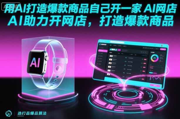 用AI打造爆款商品自己开一家AI网店，AI助力开网店，打造爆款商品汇创网-网创项目_汇创网_中创网_福缘网_冒泡网_网创项目平台汇创网