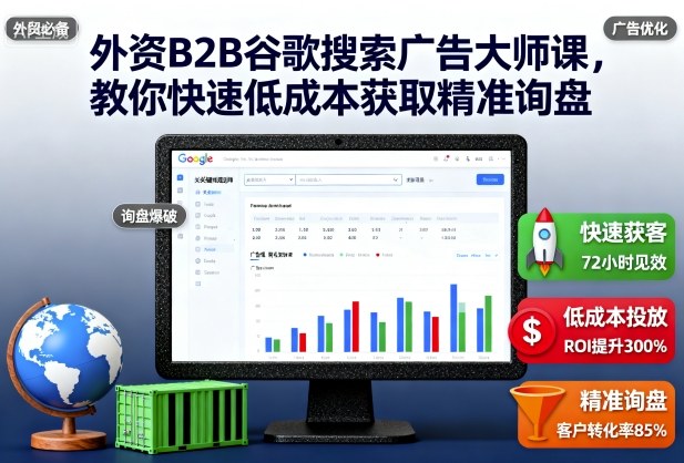 外资B2B谷歌搜索广告大师课，教你快速低成本获取精准询盘汇创网-网创项目_汇创网_中创网_福缘网_冒泡网_网创项目平台汇创网