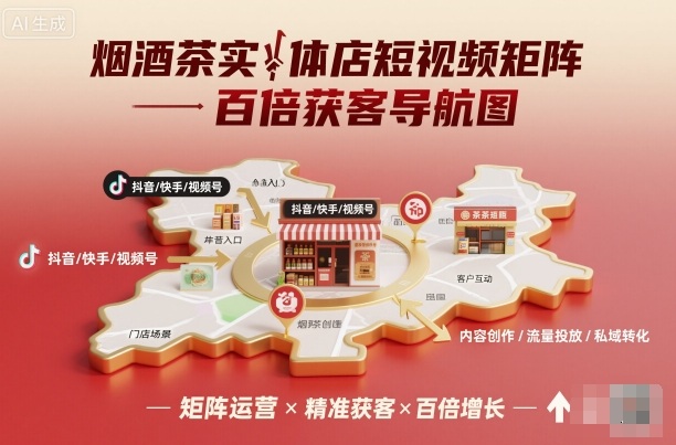 烟酒茶实体店短视频矩阵百倍获客导航图汇创网-网创项目_汇创网_中创网_福缘网_冒泡网_网创项目平台汇创网