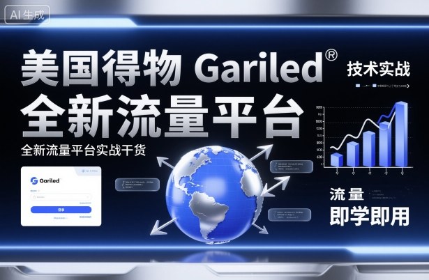 美国得物Gariled技术实战，全新流量平台​实战干货，即学即用汇创网-网创项目_汇创网_中创网_福缘网_冒泡网_网创项目平台汇创网