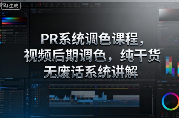 PR系统调色课程，视频后期调色，纯干货无废话系统讲解汇创网-网创项目_汇创网_中创网_福缘网_冒泡网_网创项目平台汇创网