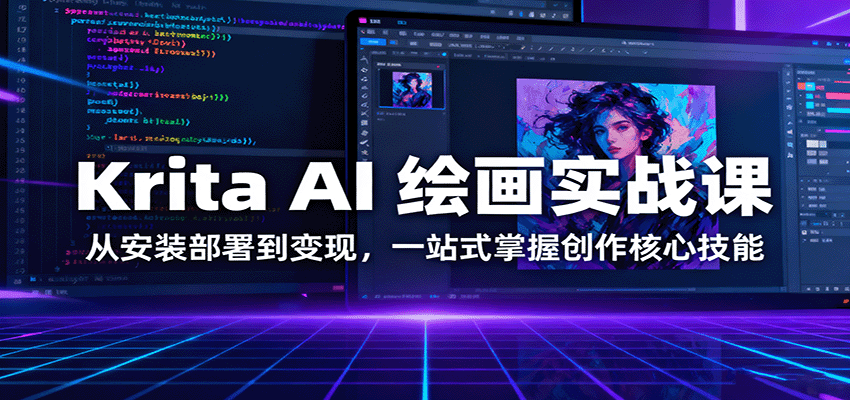 Krita AI 绘画实战课：从安装部署到变现，一站式掌握创作核心技能汇创网-网创项目_汇创网_中创网_福缘网_冒泡网_网创项目平台汇创网