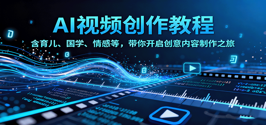 AI视频创富课，含育儿、国学、情感等，带你开启创意内容制作之旅汇创网-网创项目_汇创网_中创网_福缘网_冒泡网_网创项目平台汇创网