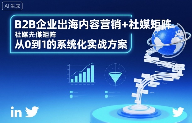 B2B企业出海内容营销+社媒矩阵，从0到1的系统化实战方案汇创网-网创项目_汇创网_中创网_福缘网_冒泡网_网创项目平台汇创网