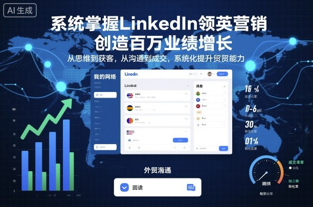 系统掌握LinkedIn领英营销，创造百万业绩增长，从思维到获客，从沟通到成交，系统化提升外贸能力汇创网-网创项目_汇创网_中创网_福缘网_冒泡网_网创项目平台汇创网