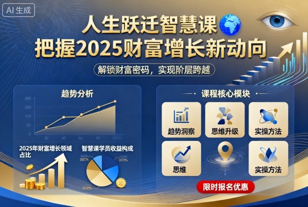 人生跃迁智慧课，把据2025财富增长新动向汇创网-网创项目_汇创网_中创网_福缘网_冒泡网_网创项目平台汇创网