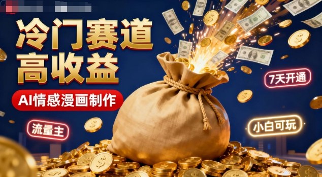 公众号冷门赛道,用AI做情感漫画,7天开通流量主,操作简单,小白可玩汇创网-网创项目_汇创网_中创网_福缘网_冒泡网_网创项目平台汇创网