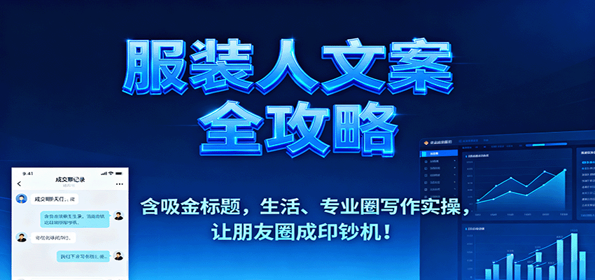 服装人文案全攻略，含吸金标题，生活、专业圈写作实操，让朋友圈成印钞机！汇创网-网创项目_汇创网_中创网_福缘网_冒泡网_网创项目平台汇创网