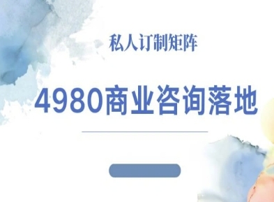 4980商业咨询师落地课程-ip运营高客单教程汇创网-网创项目_汇创网_中创网_福缘网_冒泡网_网创项目平台汇创网
