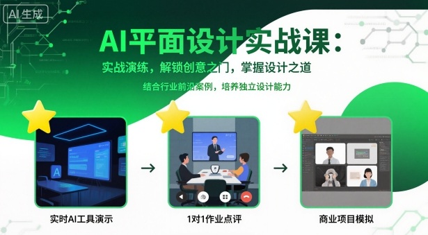 AI平面设计实战课，实战演练，解锁创意之门，掌握设计之道汇创网-网创项目_汇创网_中创网_福缘网_冒泡网_网创项目平台汇创网