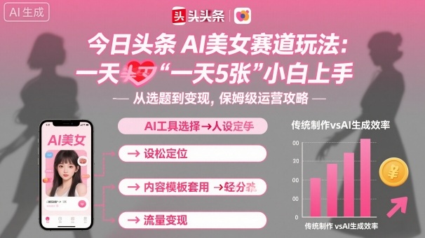 今日头条AI美女赛道玩法，一天轻松5张，小白轻松上手汇创网-网创项目_汇创网_中创网_福缘网_冒泡网_网创项目平台汇创网