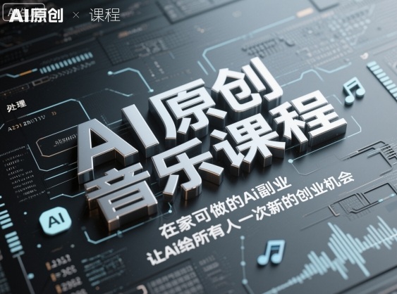 AI原创音乐课程，在家可做的Ai副业，让Ai给所有人一次新的创业机会汇创网-网创项目_汇创网_中创网_福缘网_冒泡网_网创项目平台汇创网