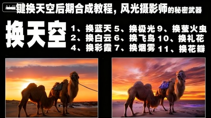 一键换天空后期合成教程,风光摄影师的秘密武器汇创网-网创项目_汇创网_中创网_福缘网_冒泡网_网创项目平台汇创网