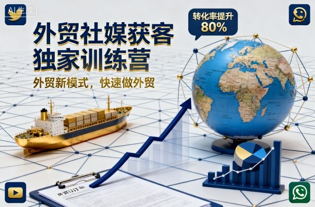 外贸社媒获客独家训练营，外贸新模式，快速做外贸汇创网-网创项目_汇创网_中创网_福缘网_冒泡网_网创项目平台汇创网