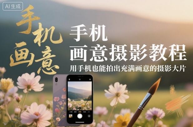 手机画意摄影教程,用手机也能拍出充满画意的摄影大片汇创网-网创项目_汇创网_中创网_福缘网_冒泡网_网创项目平台汇创网