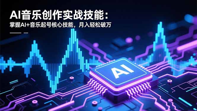 （16600期）AI音乐创作实战技能：掌握AI+音乐起号核心技能，月入轻松破万汇创网-网创项目_汇创网_中创网_福缘网_冒泡网_网创项目平台汇创网