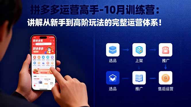 （16448期）拼多多运营高手-10月训练营：讲解从新手到高阶玩法的完整运营体系！汇创网-网创项目_汇创网_中创网_福缘网_冒泡网_网创项目平台汇创网