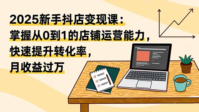 （16606期）2025新手抖店变现课：掌握从0到1的店铺运营能力，快速提升转化率,月收过万汇创网-网创项目_汇创网_中创网_福缘网_冒泡网_网创项目平台汇创网