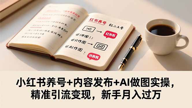 (16498期)小红书养号+内容发布+AI做图实操,精准引流变现,新手月入过万汇创网-网创项目_汇创网_中创网_福缘网_冒泡网_网创项目平台汇创网
