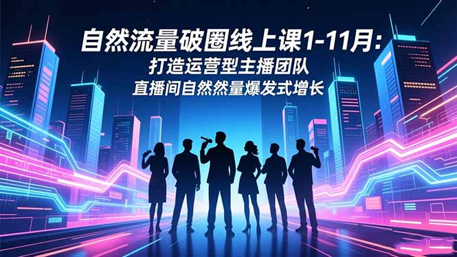 （16582期）自然流量破圈线上课1-11月：打造运营型主播团队 直播间自然流量爆发式增长汇创网-网创项目_汇创网_中创网_福缘网_冒泡网_网创项目平台汇创网