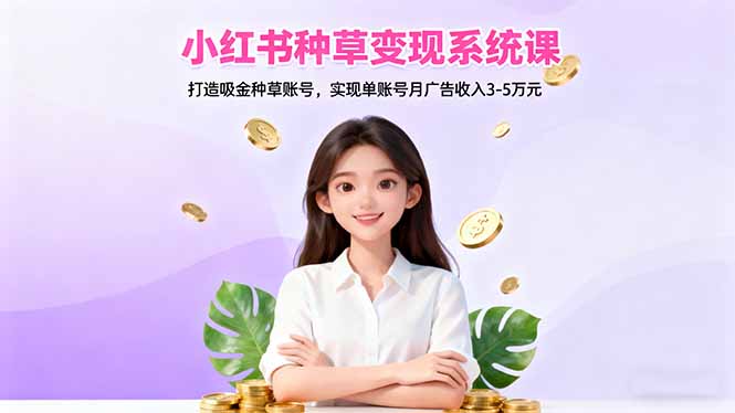 （16468期）小红书种草变现系统课：打造吸金种草账号，实现单账号月广告收入3-5万元汇创网-网创项目_汇创网_中创网_福缘网_冒泡网_网创项目平台汇创网