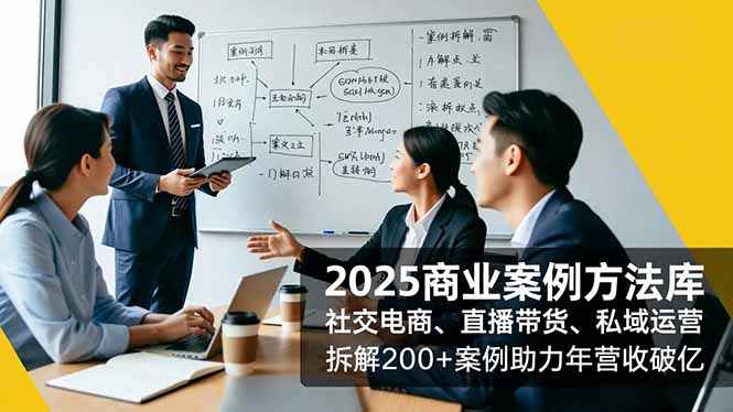 （16713期）2025商业案例方法库，社交电商、直播带货、私域运营，拆解200+案例助力年营收破亿汇创网-网创项目_汇创网_中创网_福缘网_冒泡网_网创项目平台汇创网