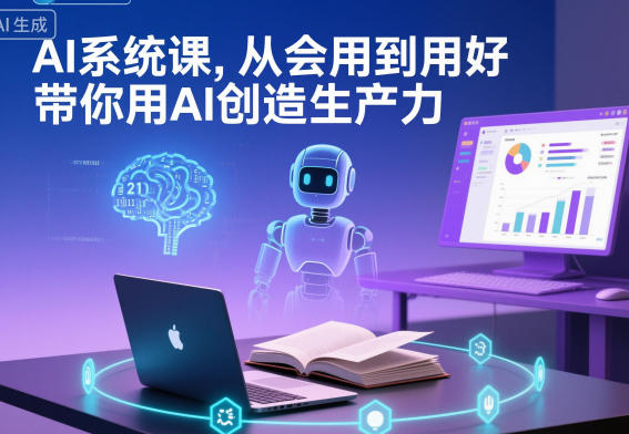 AI系统课，从会用到用好，带你用AI创造生产力汇创网-网创项目_汇创网_中创网_福缘网_冒泡网_网创项目平台汇创网