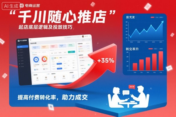 千川随心推起店底层逻辑及投放技巧，提高付费转化率，助力成交汇创网-网创项目_汇创网_中创网_福缘网_冒泡网_网创项目平台汇创网
