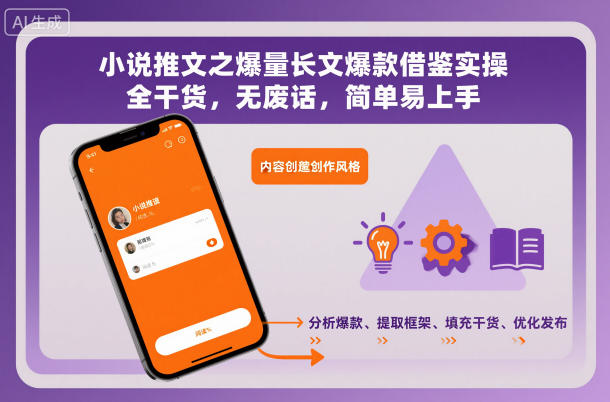 小说推文之爆量长文爆款借鉴实操，全干货，无废话，简单易上手汇创网-网创项目_汇创网_中创网_福缘网_冒泡网_网创项目平台汇创网