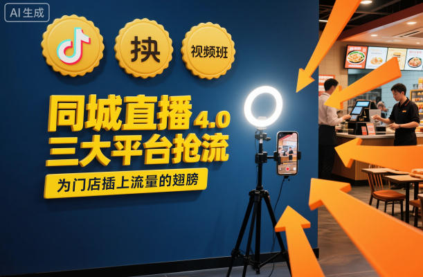 同城直播实操班4.0，三大平台抢流，为门店插上流量的翅膀汇创网-网创项目_汇创网_中创网_福缘网_冒泡网_网创项目平台汇创网