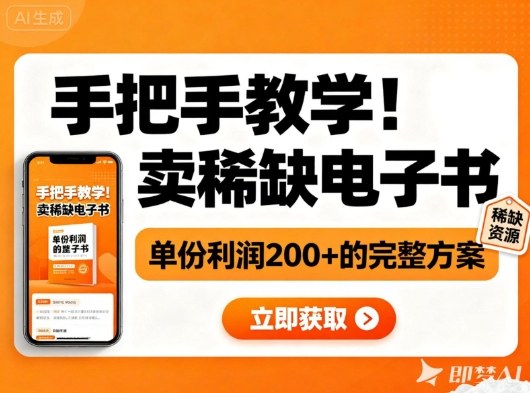 手把手教学!在小红书卖稀缺电子书,单份利润2张+的完整方案汇创网-网创项目_汇创网_中创网_福缘网_冒泡网_网创项目平台汇创网