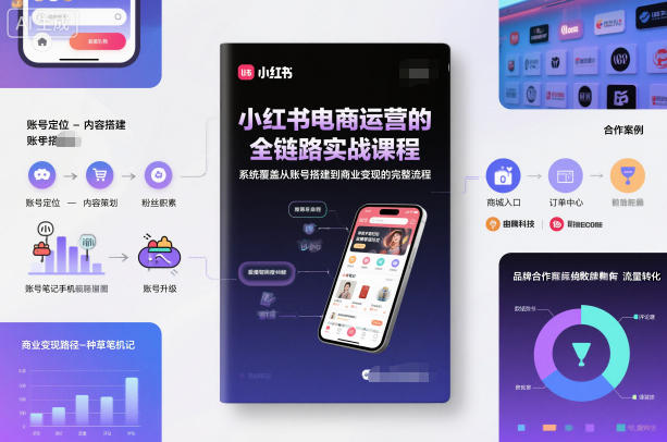小红书电商运营的全链路实战课程，系统覆盖从账号搭建到商业变现的完整流程汇创网-网创项目_汇创网_中创网_福缘网_冒泡网_网创项目平台汇创网