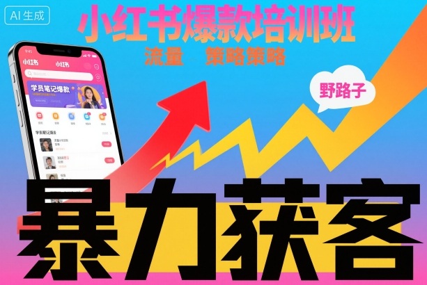 小红书爆款培训班,小红书获客野路子流量打法,暴力持续获客汇创网-网创项目_汇创网_中创网_福缘网_冒泡网_网创项目平台汇创网