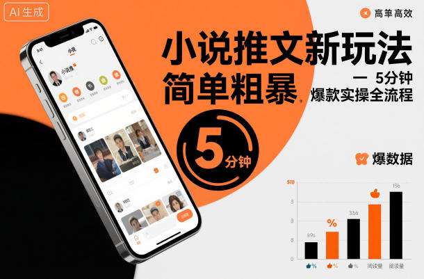 小说推文新玩法，简单粗爆，5分种一个爆款实操全流程汇创网-网创项目_汇创网_中创网_福缘网_冒泡网_网创项目平台汇创网