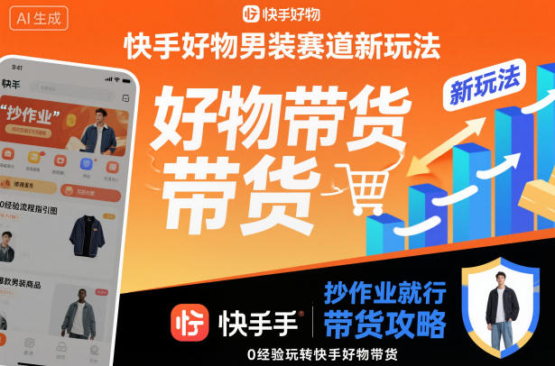 快手好物男装赛道新玩法,抄作业就行,0经验玩转快手好物带货汇创网-网创项目_汇创网_中创网_福缘网_冒泡网_网创项目平台汇创网