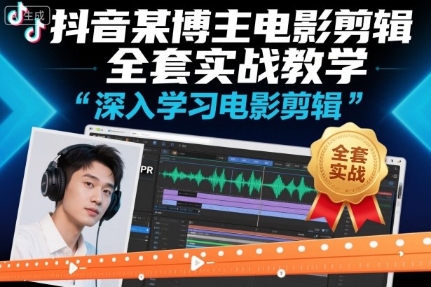 抖音某博主电影剪辑全套实战教学，深入学习电影剪辑汇创网-网创项目_汇创网_中创网_福缘网_冒泡网_网创项目平台汇创网